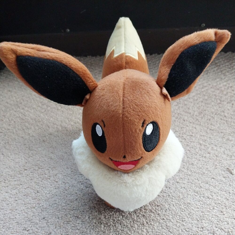 Pokemon Eevee Plush Nintendo Tomy Standing Stuffed Animal 8" Small ExcellentCond